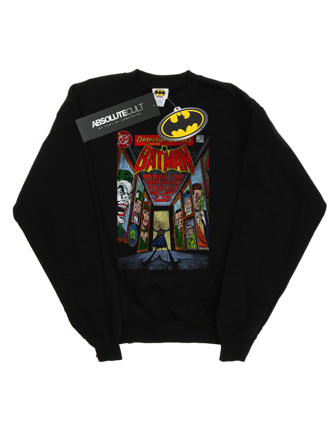 Black - Front - DC Comics Mens Batman Rogues Gallery Cover Cotton Sweatshirt
