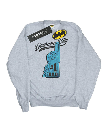 Sports Grey - Front - DC Comics Mens Batman Number One Dad Cotton Sweatshirt