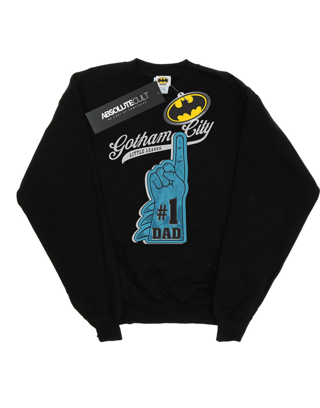 Black - Front - DC Comics Mens Batman Number One Dad Cotton Sweatshirt