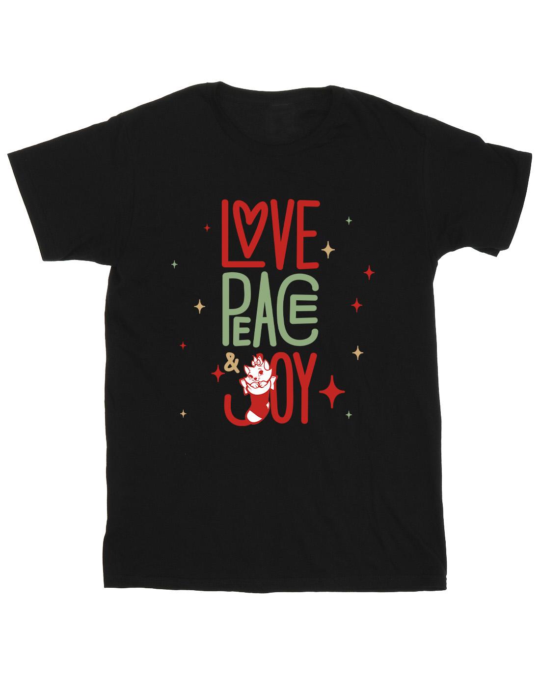 Black - Front - Disney Mens The Aristocats Marie Love Peace Joy T-Shirt