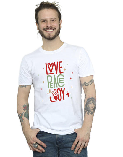 White - Back - Disney Mens The Aristocats Marie Love Peace Joy T-Shirt