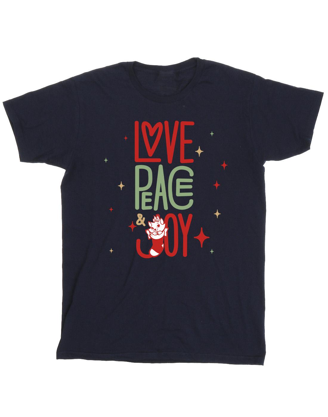 Navy Blue - Front - Disney Mens The Aristocats Marie Love Peace Joy T-Shirt