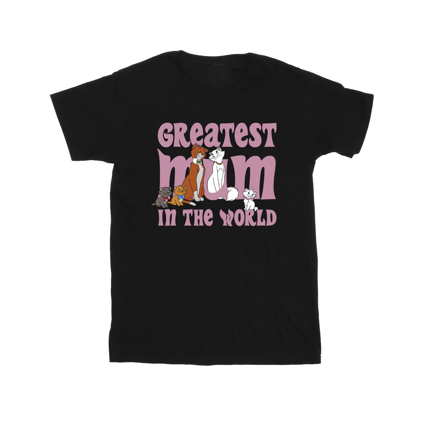 Black - Front - Disney Mens The Aristocats Greatest Mum T-Shirt