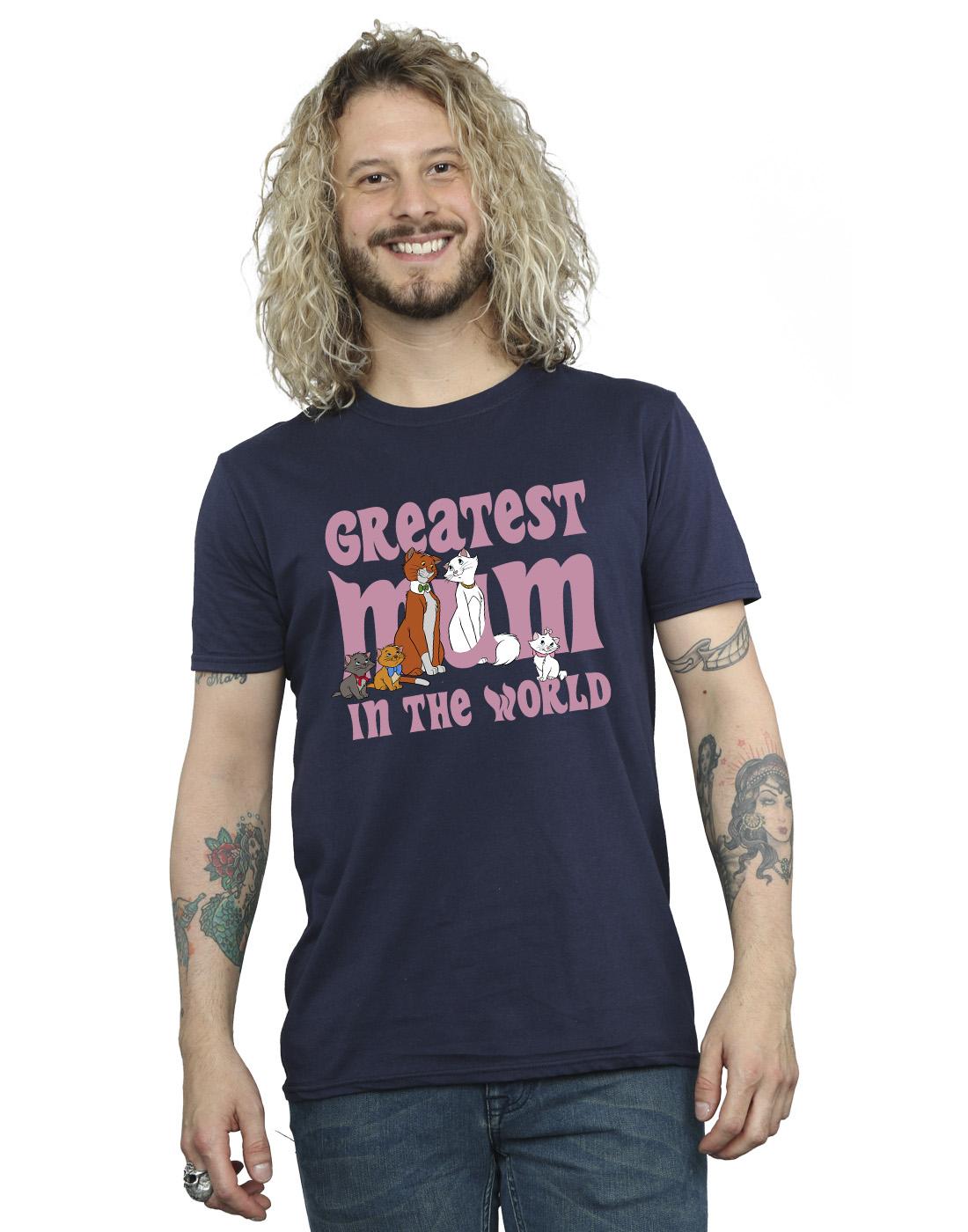 Navy Blue - Back - Disney Mens The Aristocats Greatest Mum T-Shirt