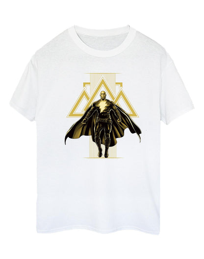 White - Front - DC Comics Womens-Ladies Black Adam Rising Golden Symbols Cotton Boyfriend T-Shirt