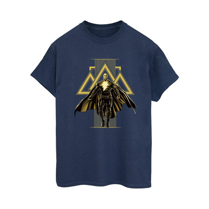 Navy Blue - Lifestyle - DC Comics Womens-Ladies Black Adam Rising Golden Symbols Cotton Boyfriend T-Shirt