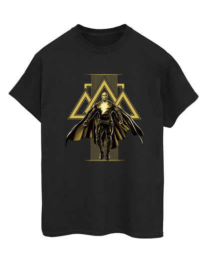 Black - Front - DC Comics Womens-Ladies Black Adam Rising Golden Symbols Cotton Boyfriend T-Shirt