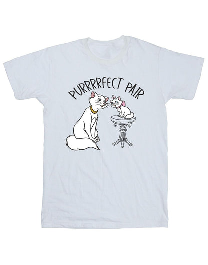 White - Front - Disney Mens The Aristocats Purrfect Pair T-Shirt