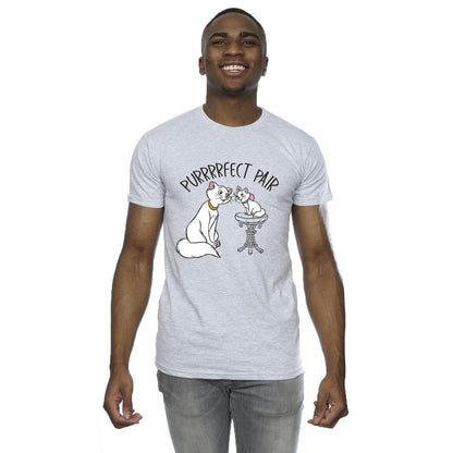 Sports Grey - Back - Disney Mens The Aristocats Purrfect Pair T-Shirt