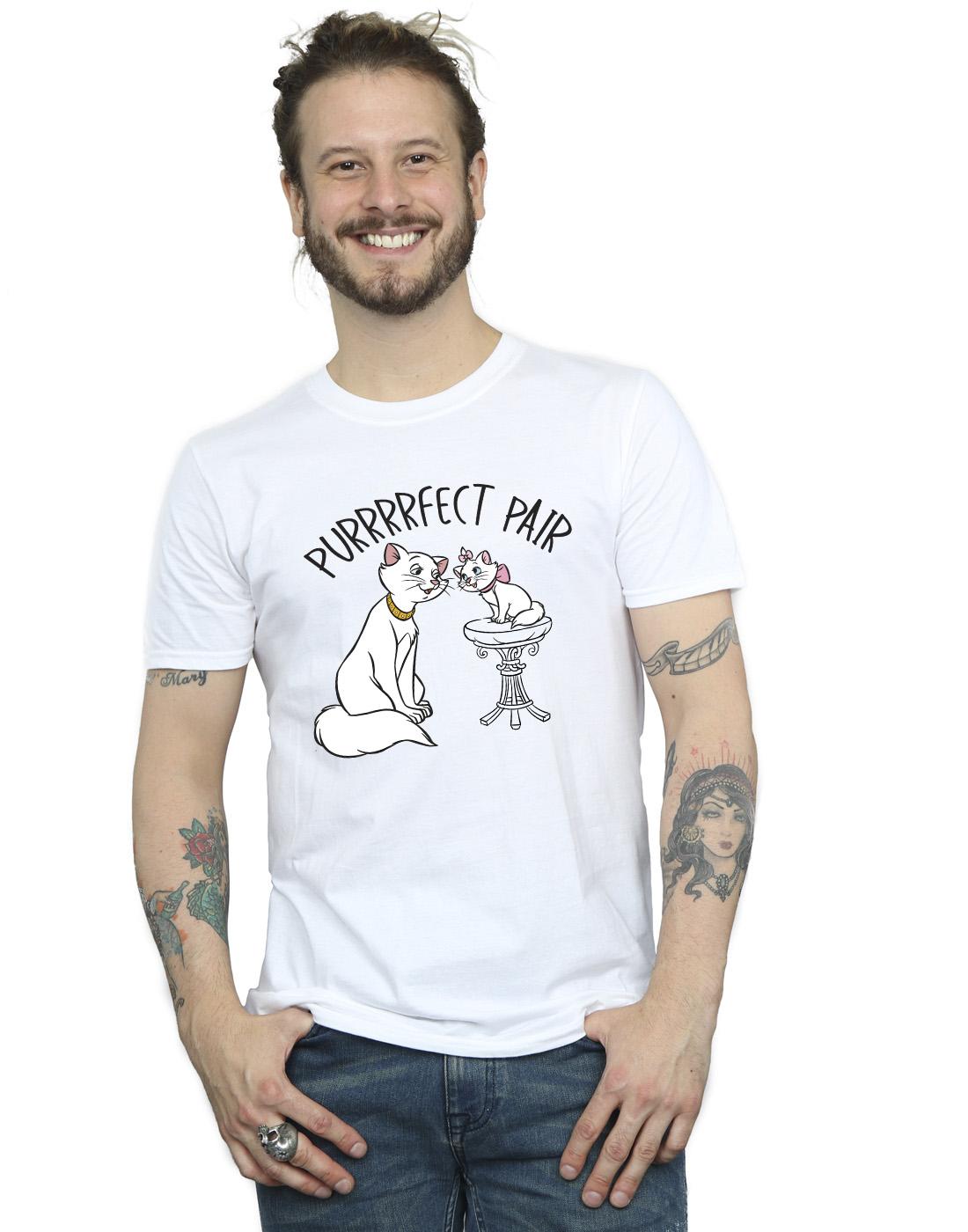 White - Back - Disney Mens The Aristocats Purrfect Pair T-Shirt
