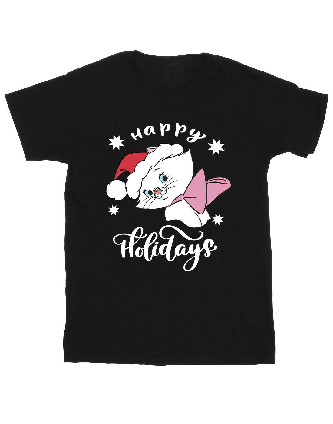 Black - Front - Disney Mens The Aristocats Happy Holidays T-Shirt