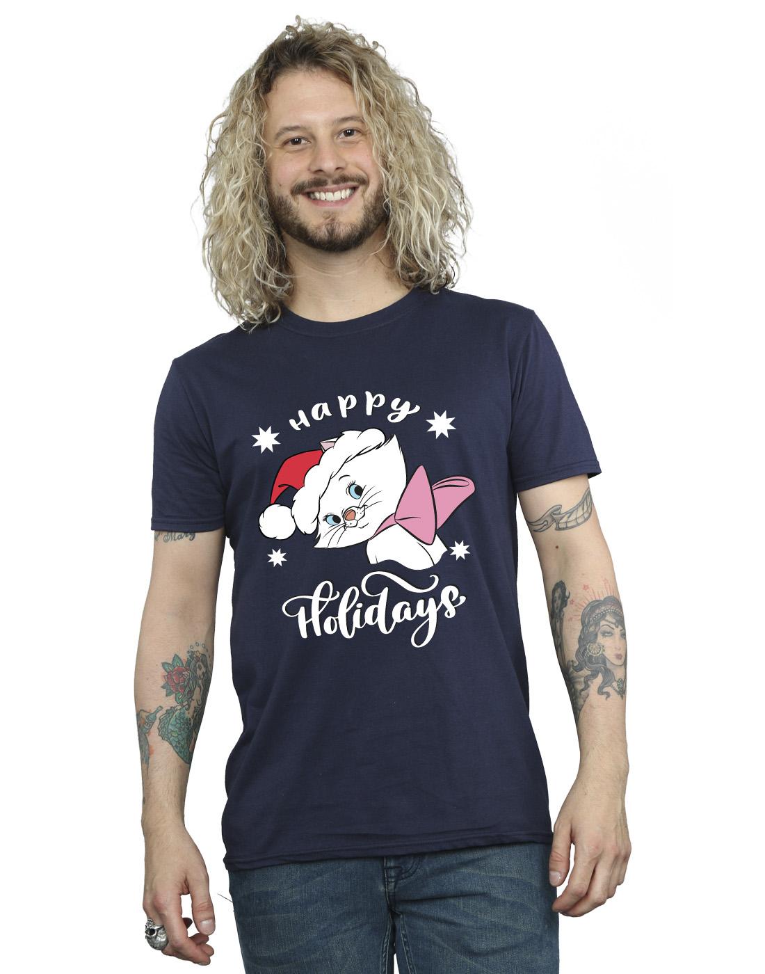Navy Blue - Back - Disney Mens The Aristocats Happy Holidays T-Shirt