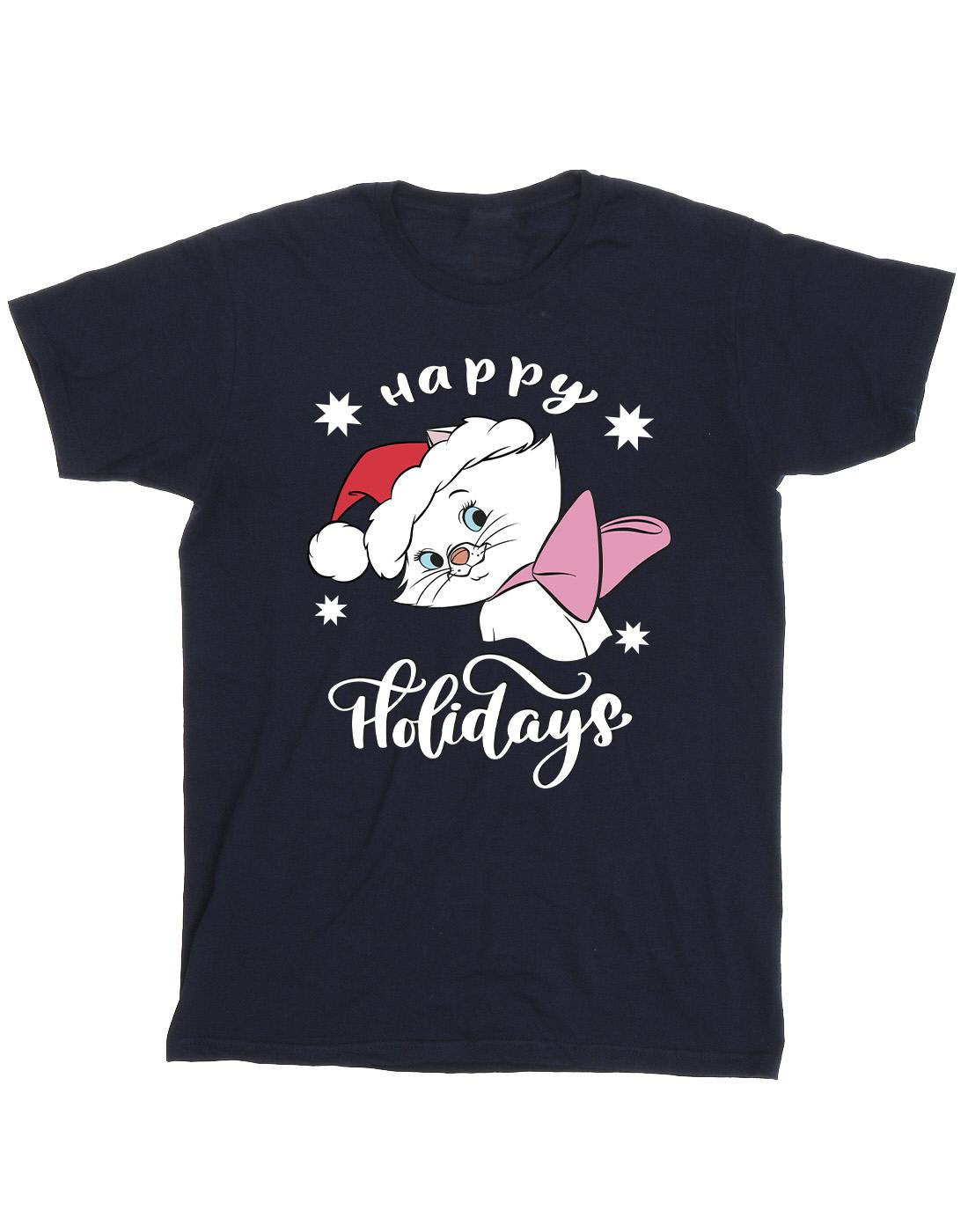 Navy Blue - Front - Disney Mens The Aristocats Happy Holidays T-Shirt