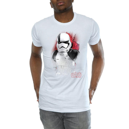 White - Side - Star Wars: The Last Jedi Mens Stormtrooper Brushed Cotton T-Shirt