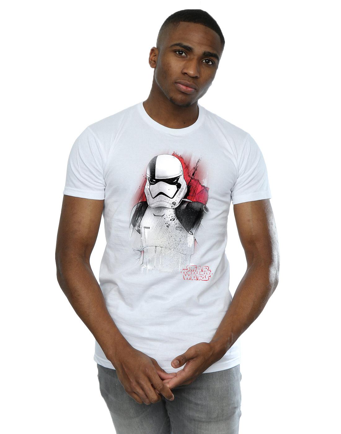 White - Back - Star Wars: The Last Jedi Mens Stormtrooper Brushed Cotton T-Shirt