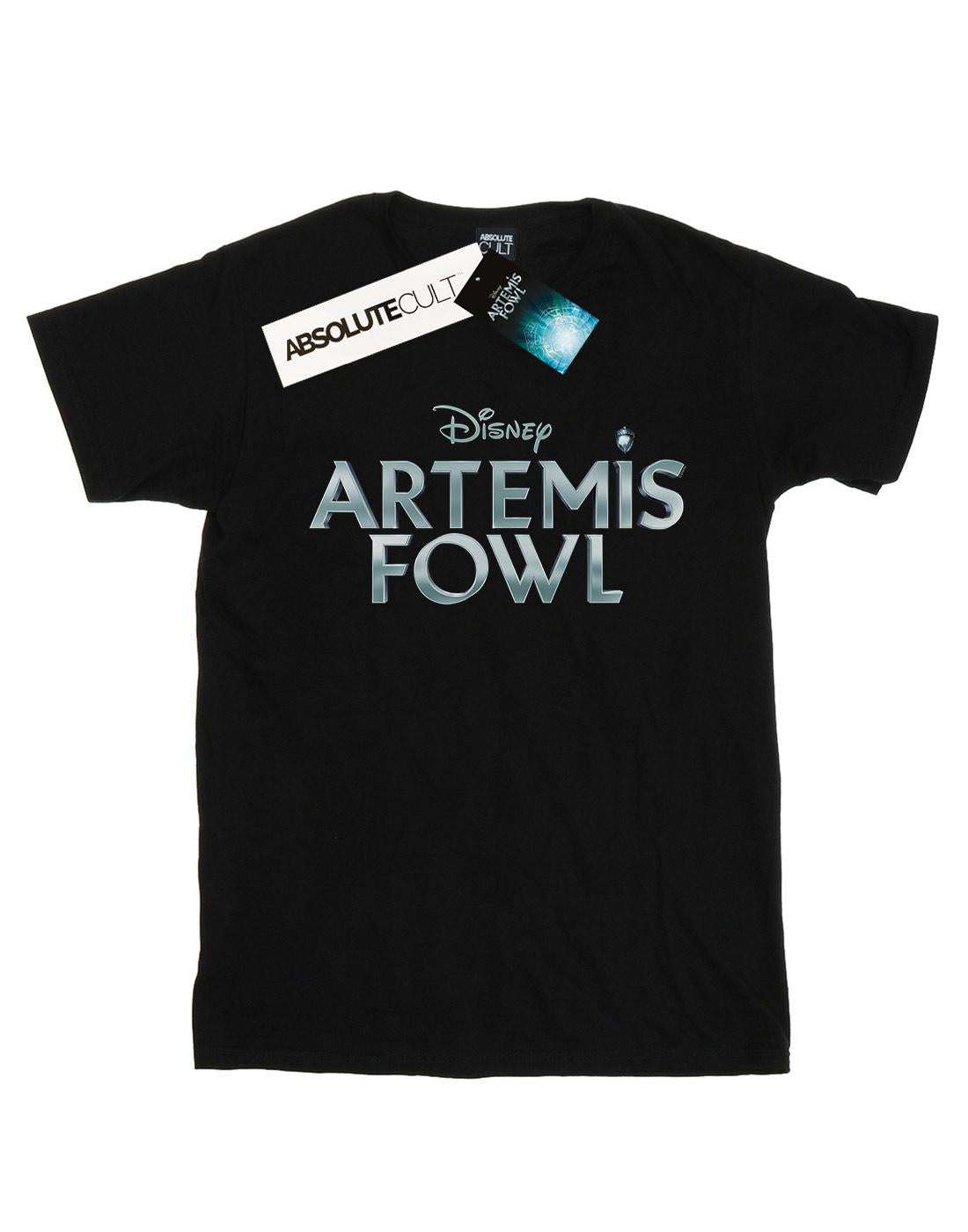 Black - Front - Disney Mens Artemis Fowl Movie Logo T-Shirt