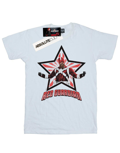 White - Front - Marvel Womens-Ladies Black Widow Movie Red Guardian Star Cotton Boyfriend T-Shirt