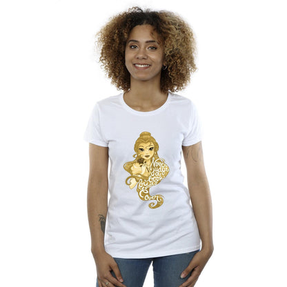 White - Back - Disney Womens-Ladies Beauty And The Beast Never Judge Cotton T-Shirt