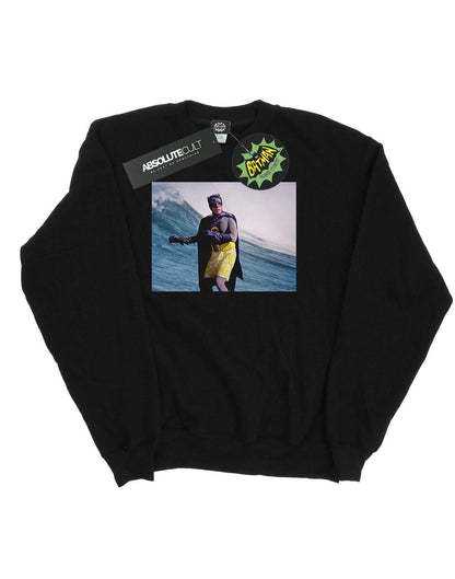 Black - Front - DC Comics Mens Batman TV Series Surfing Still Cotton Sweatshirt