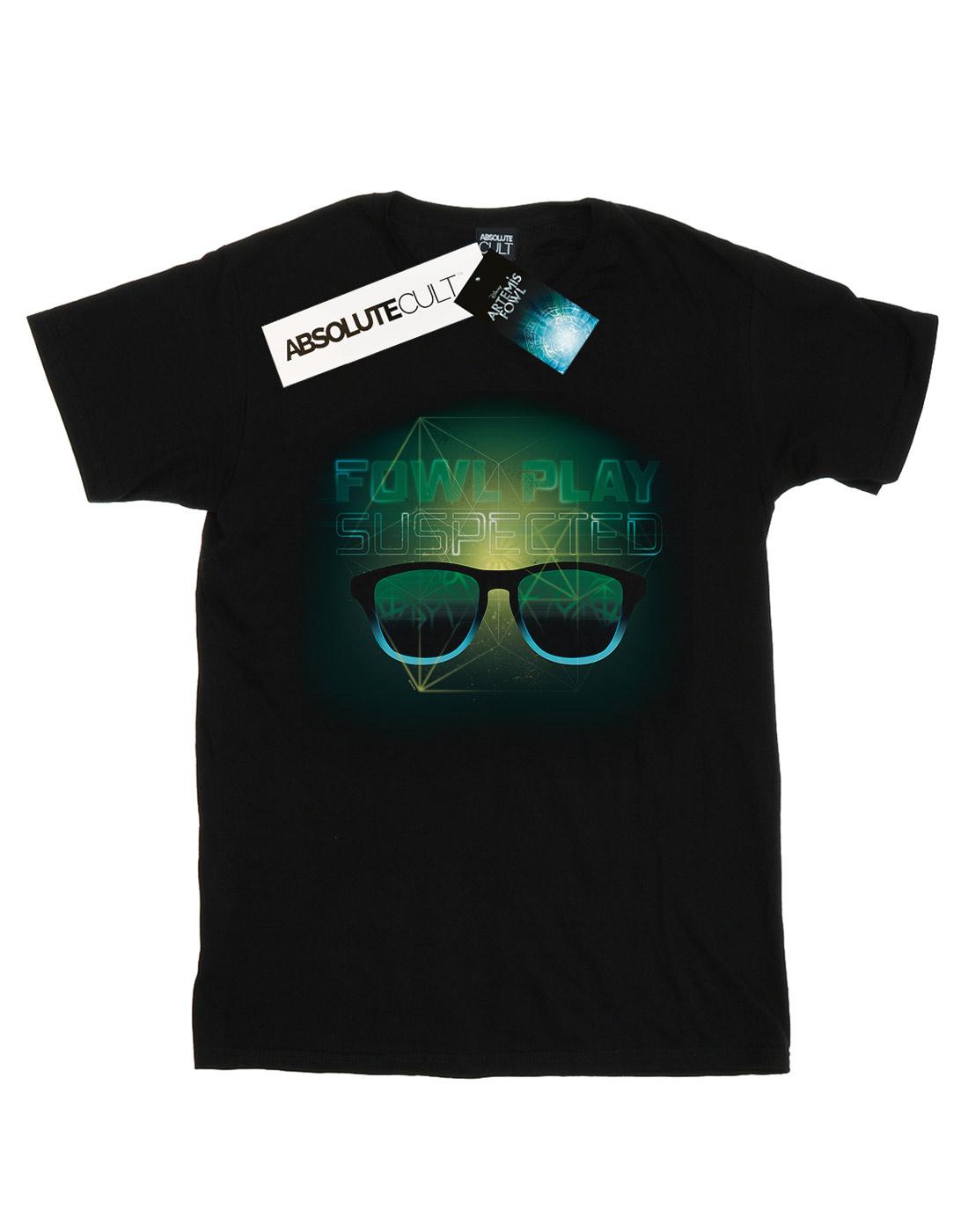 Black - Front - Disney Mens Artemis Fowl Fowl Play Suspected T-Shirt