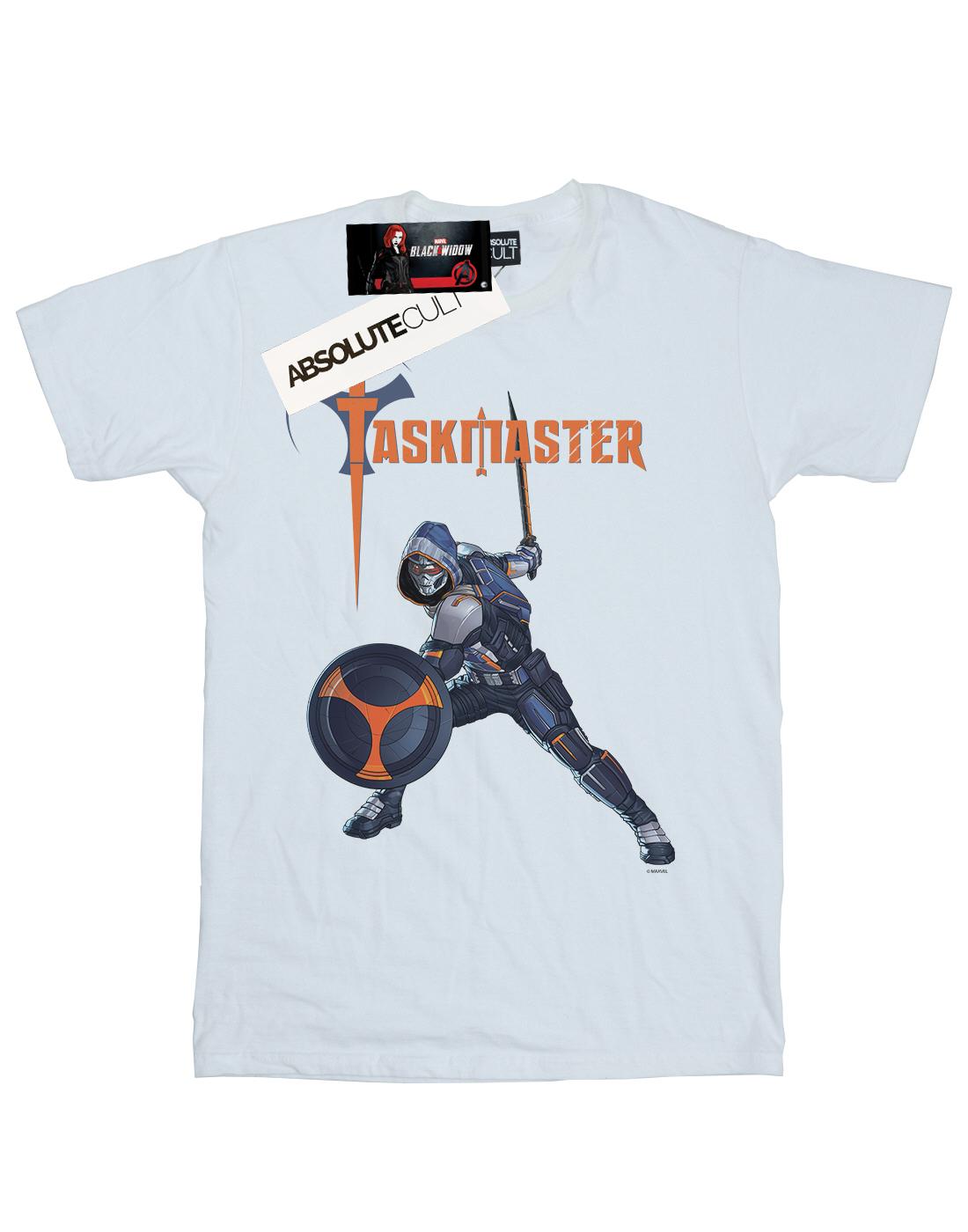 White - Front - Marvel Womens-Ladies Black Widow Movie Taskmaster Pose Cotton Boyfriend T-Shirt