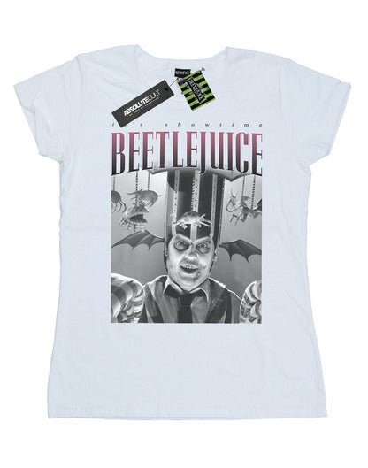 White - Front - Beetlejuice Womens-Ladies Circus Homage Cotton T-Shirt