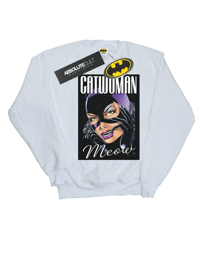 White - Front - DC Comics Mens Batman Catwoman Feline Fatale Cotton Sweatshirt
