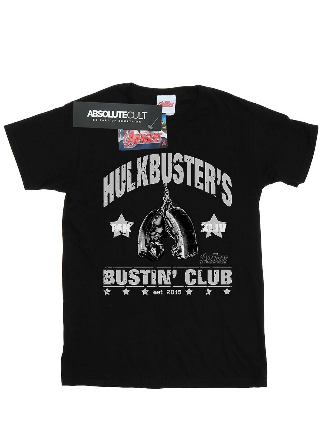 Black - Front - Marvel Mens Iron Man Hulkbuster´s Bustin´ Club T-Shirt
