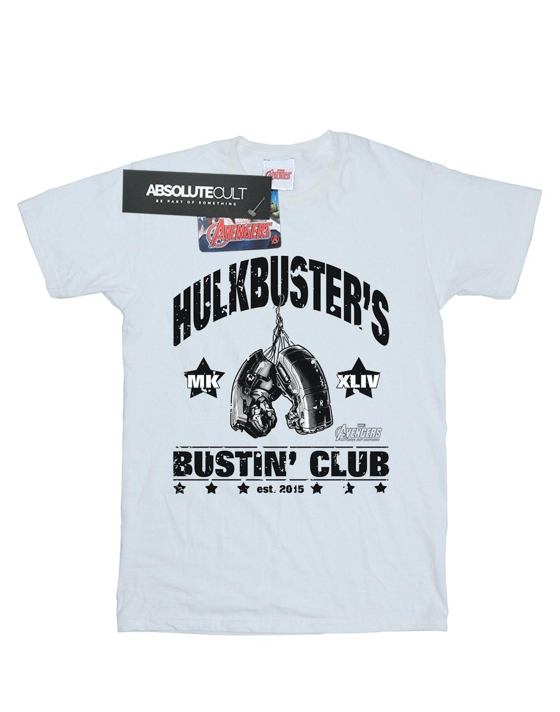 White - Front - Marvel Mens Iron Man Hulkbuster´s Bustin´ Club T-Shirt