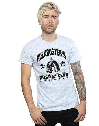 Sports Grey - Back - Marvel Mens Iron Man Hulkbuster´s Bustin´ Club T-Shirt