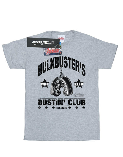 Sports Grey - Front - Marvel Mens Iron Man Hulkbuster´s Bustin´ Club T-Shirt