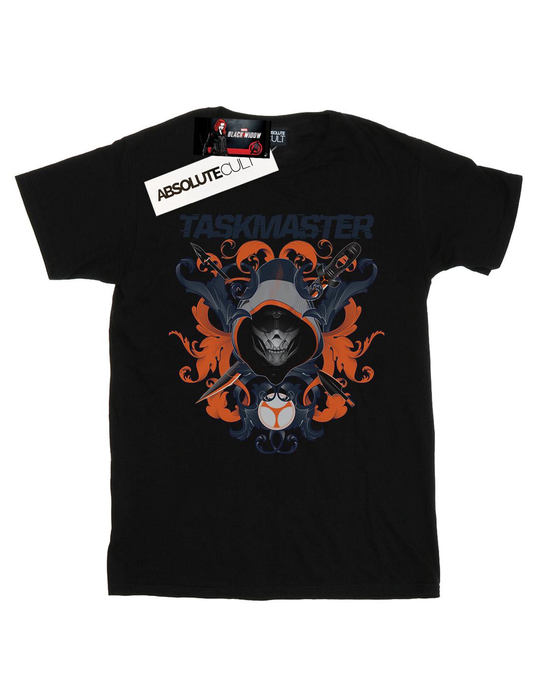 Black - Front - Marvel Womens-Ladies Black Widow Movie Taskmaster Oriental Cotton Boyfriend T-Shirt