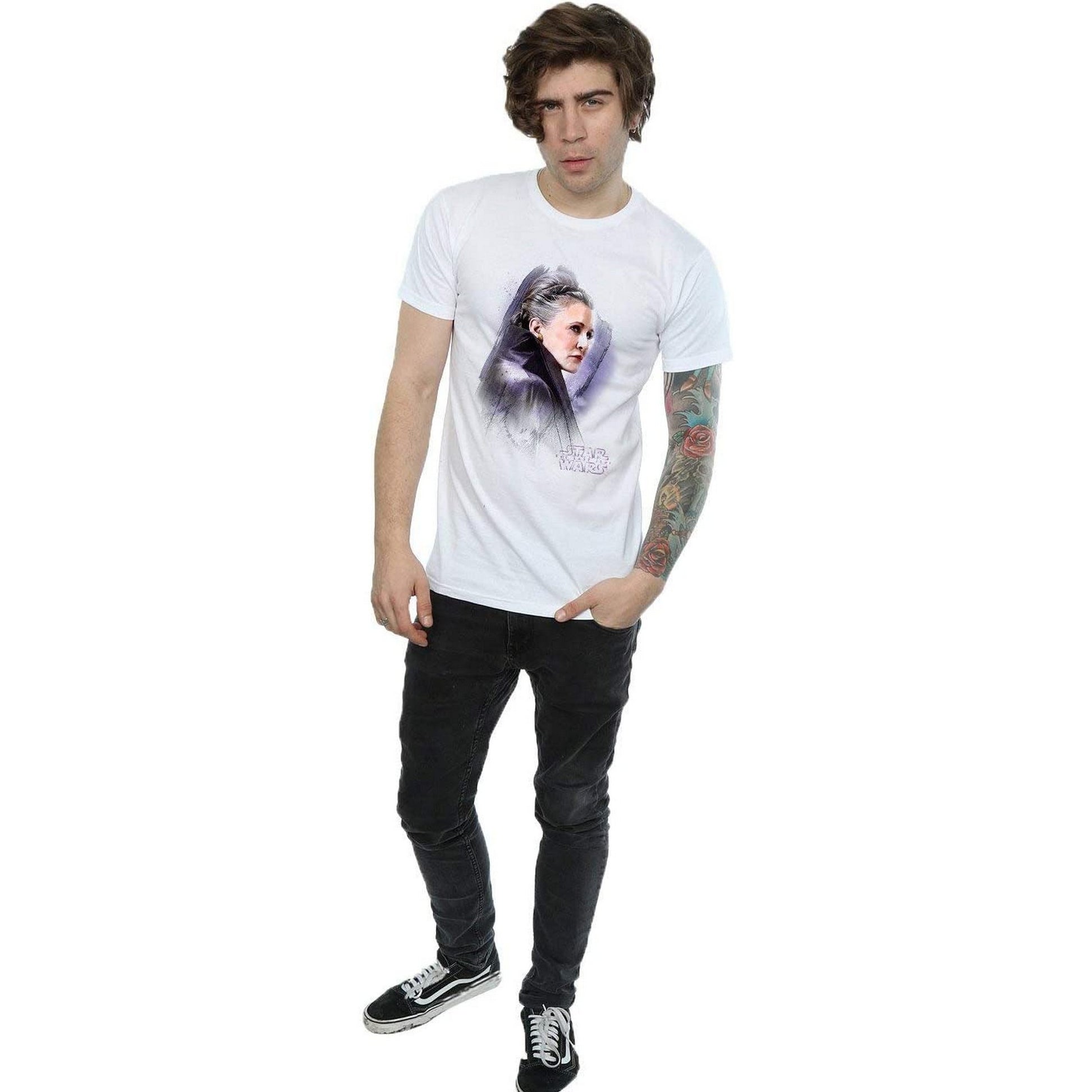 White - Back - Star Wars: The Last Jedi Mens Princess Leia Brushed Cotton T-Shirt