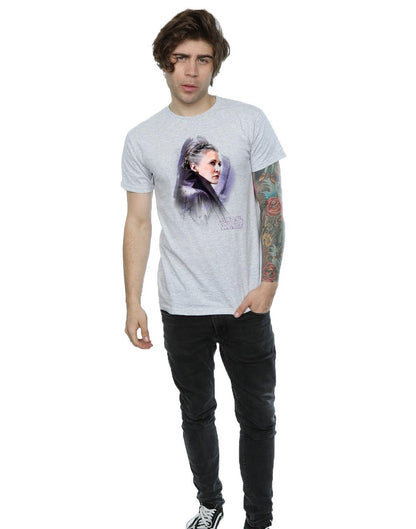 Sports Grey - Lifestyle - Star Wars: The Last Jedi Mens Princess Leia Brushed Cotton T-Shirt