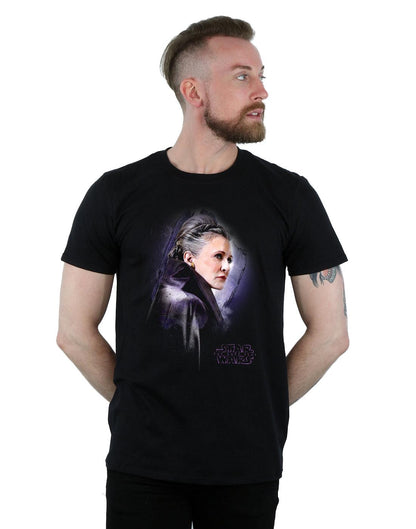 Black - Lifestyle - Star Wars: The Last Jedi Mens Princess Leia Brushed Cotton T-Shirt