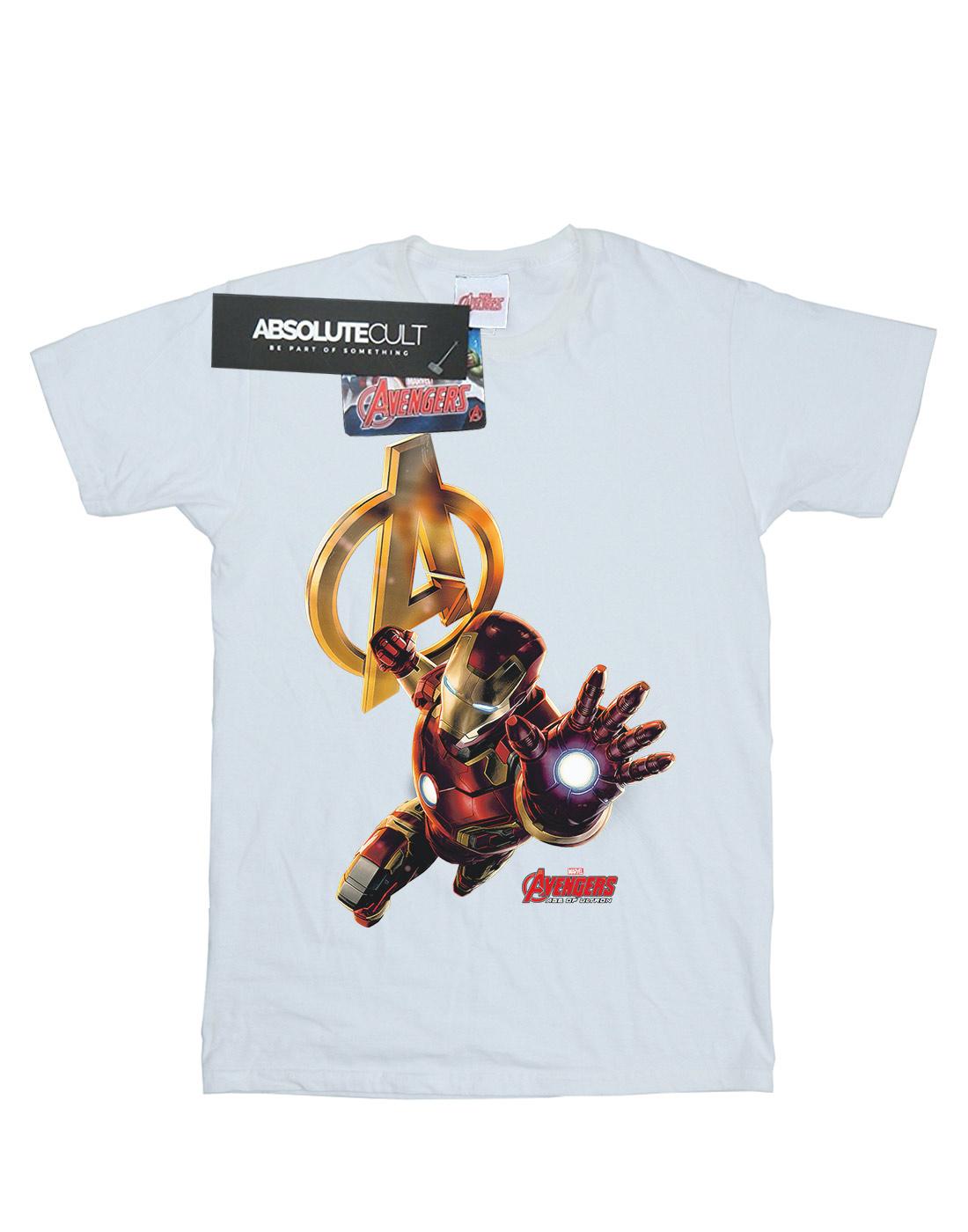 White - Front - Marvel Mens Iron Man Pose T-Shirt