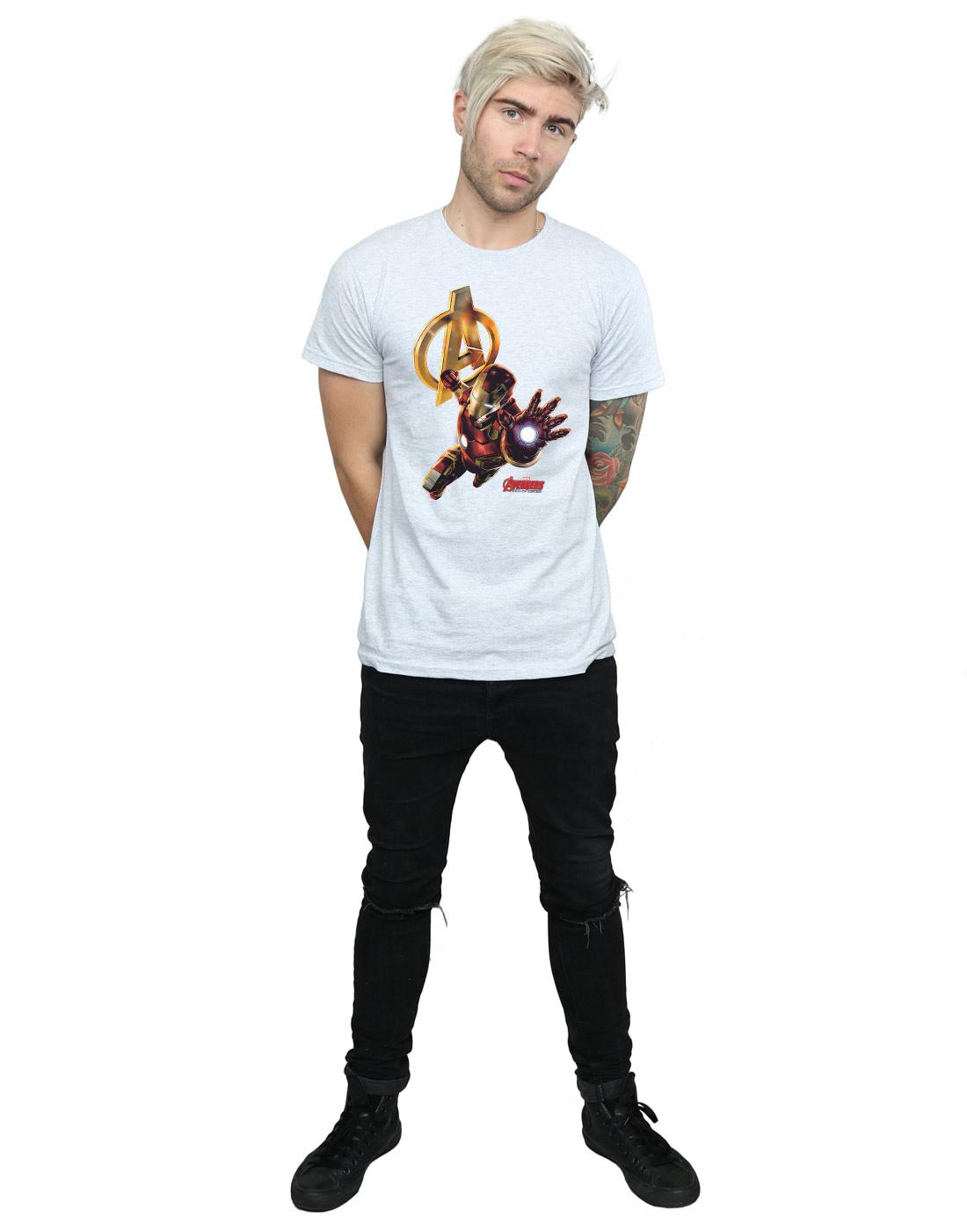 Sports Grey - Lifestyle - Marvel Mens Iron Man Pose T-Shirt