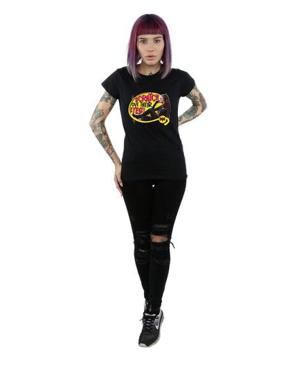 Black - Lifestyle - DC Comics Womens-Ladies Batman TV Series Catwoman Scratch Cotton T-Shirt