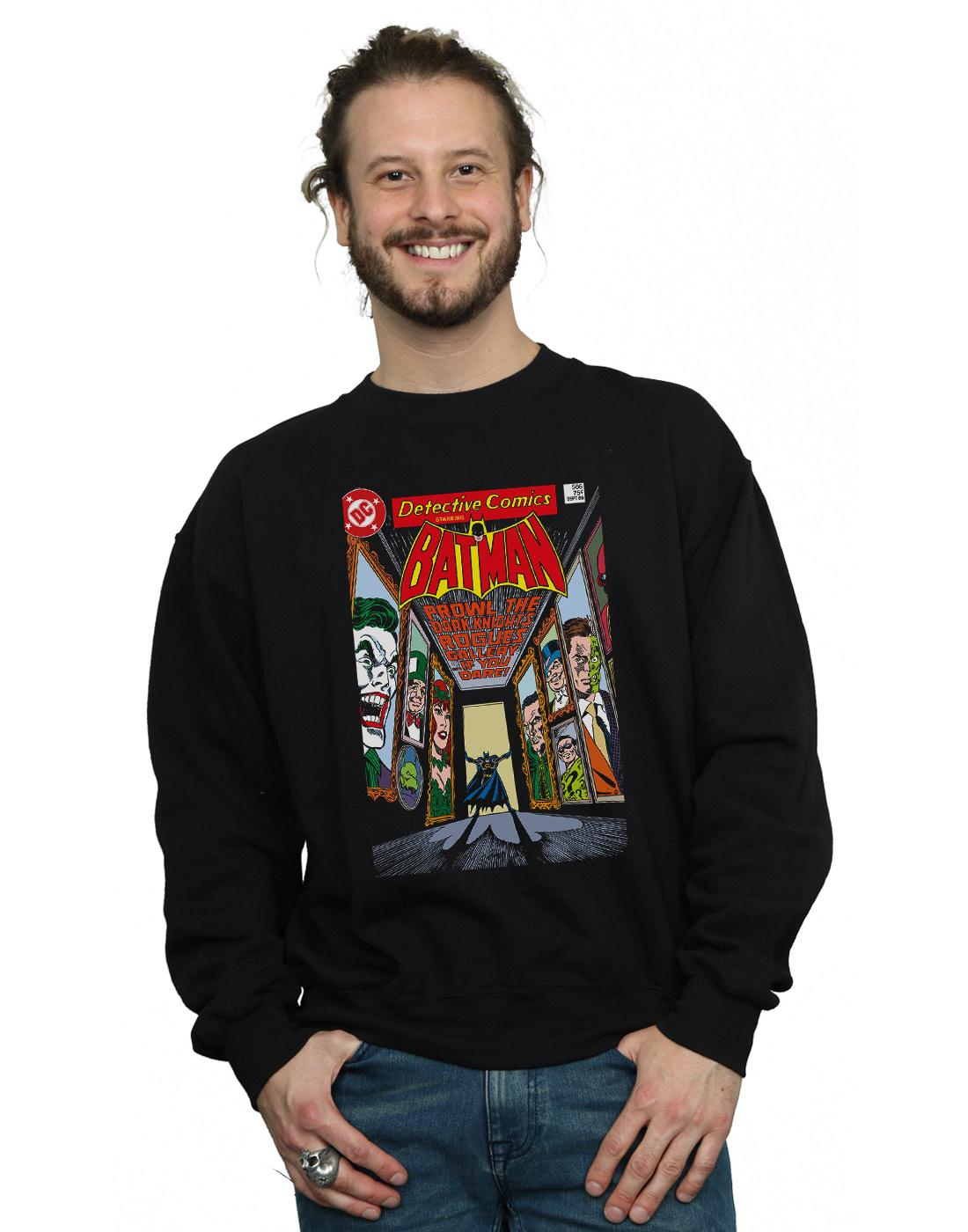 Black - Back - DC Comics Mens Batman Rogues Gallery Cotton Sweatshirt