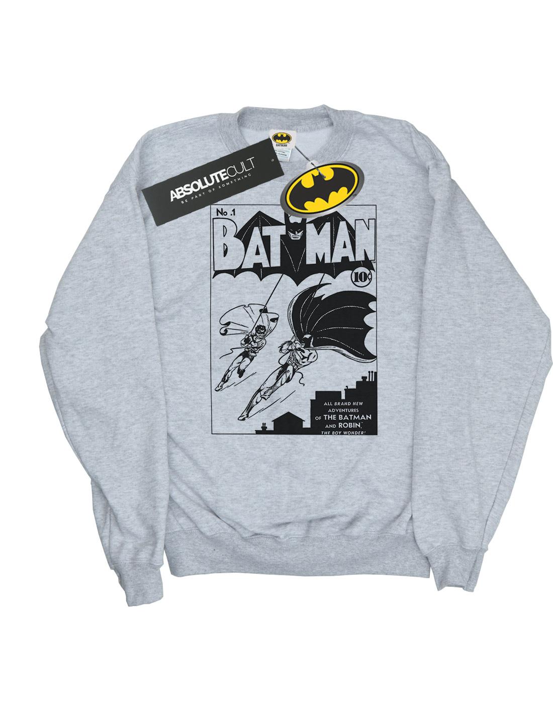 Sports Grey - Front - DC Comics Mens Batman No. 1 Mono Cotton Sweatshirt