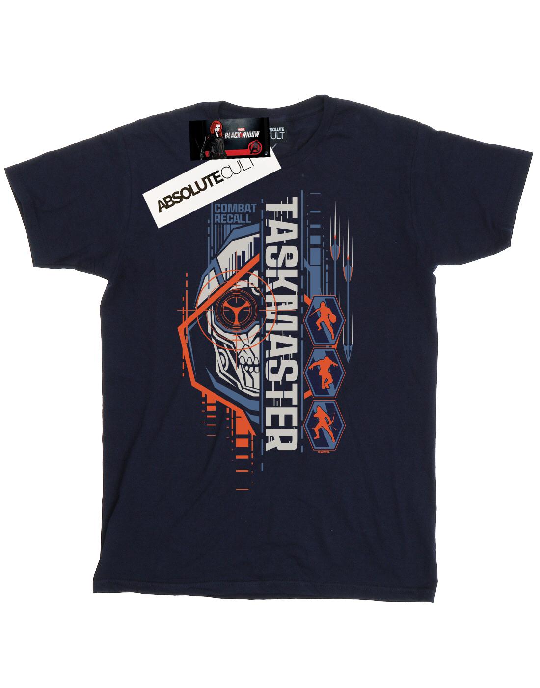 Navy Blue - Front - Marvel Womens-Ladies Black Widow Movie Taskmaster Combat Recall Cotton Boyfriend T-Shirt