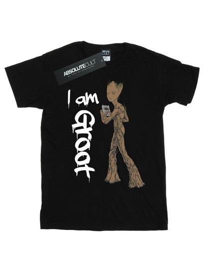 Black - Front - Marvel Mens Avengers Infinity War Graffiti Groot T-Shirt