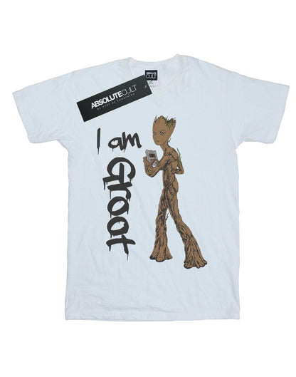 White - Front - Marvel Mens Avengers Infinity War Graffiti Groot T-Shirt