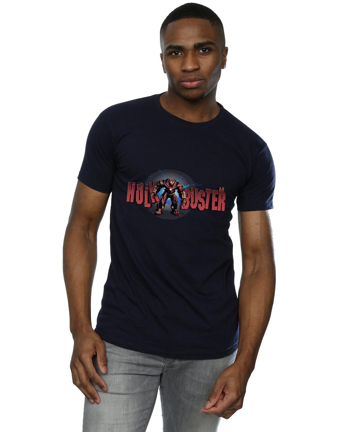 Navy Blue - Back - Marvel Mens Avengers Infinity War Hulkbuster 2.0 T-Shirt