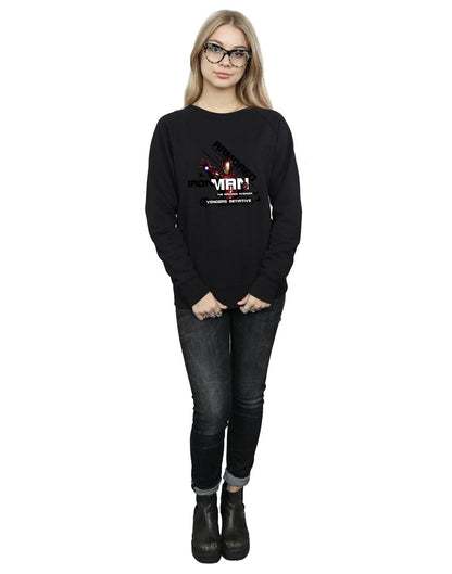 Black - Lifestyle - Marvel Womens-Ladies Iron Man Armored Avenger Sweatshirt
