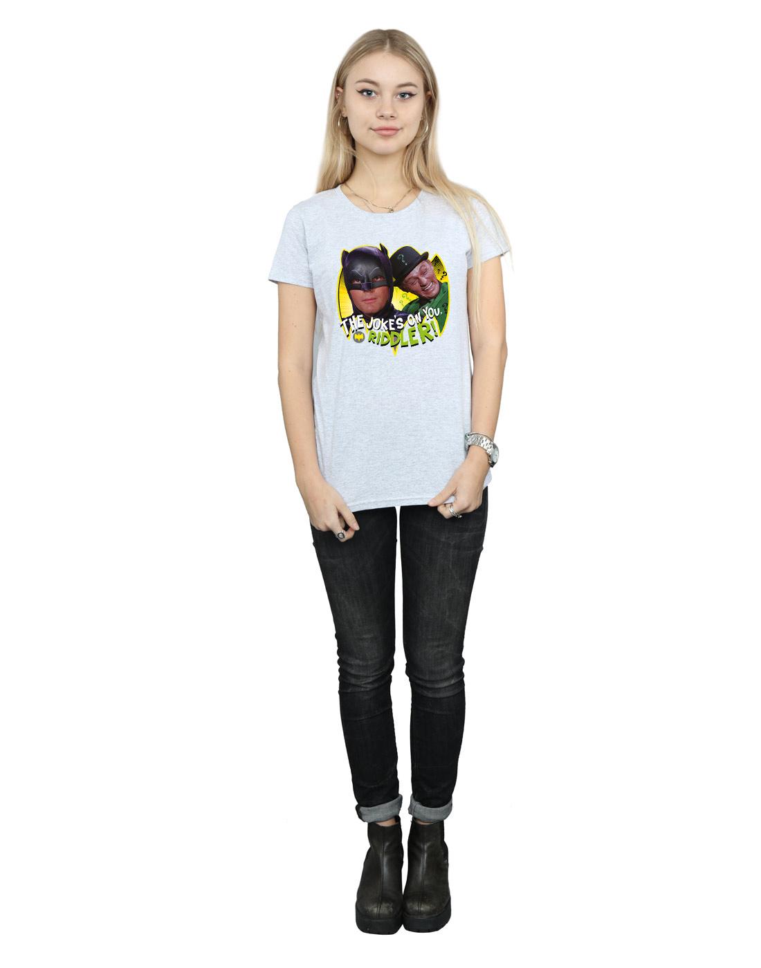 Sports Grey - Lifestyle - DC Comics Womens-Ladies Batman TV Series The Riddler Joke Cotton T-Shirt