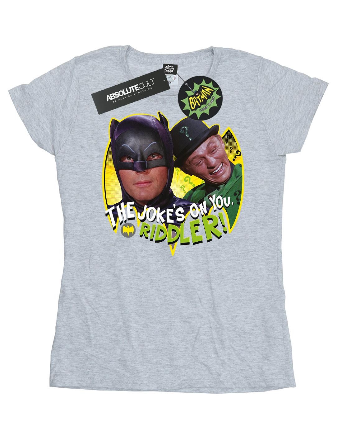 Sports Grey - Front - DC Comics Womens-Ladies Batman TV Series The Riddler Joke Cotton T-Shirt