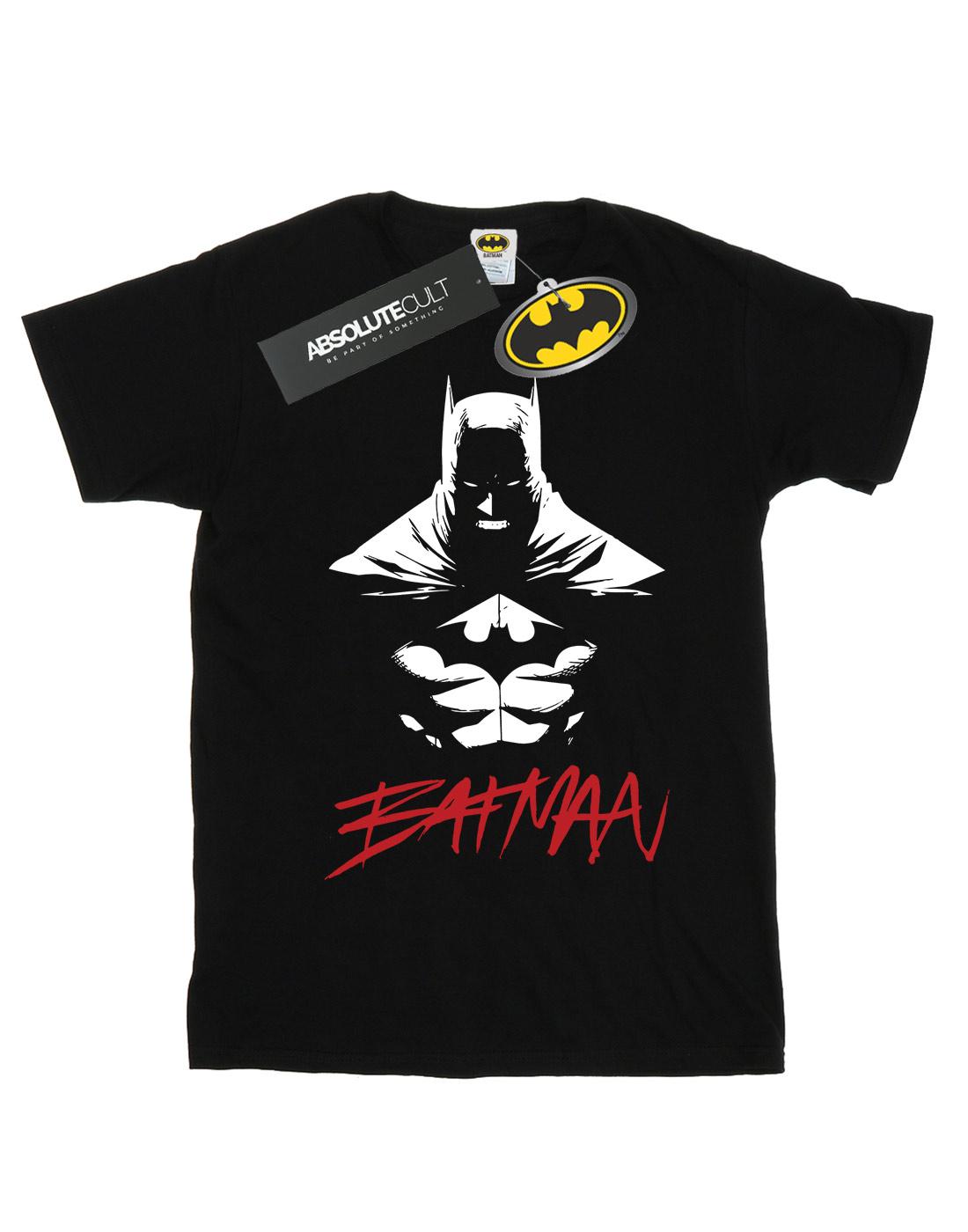 Black - Front - DC Comics Womens-Ladies Batman Shadows Cotton Boyfriend T-Shirt