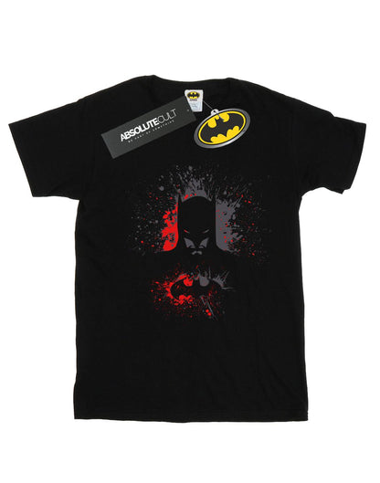 Black - Front - DC Comics Womens-Ladies Batman Splash Cotton Boyfriend T-Shirt