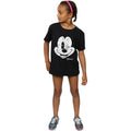 Black - Back - Disney Girls Mickey Mouse Face Cotton T-Shirt